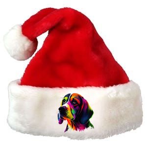 Beagle Lovers Pop Art Beagle Design Funny Beagle Premium Christmas Santa Hat