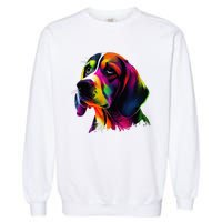 Beagle Lovers Pop Art Beagle Design Funny Beagle Garment-Dyed Sweatshirt