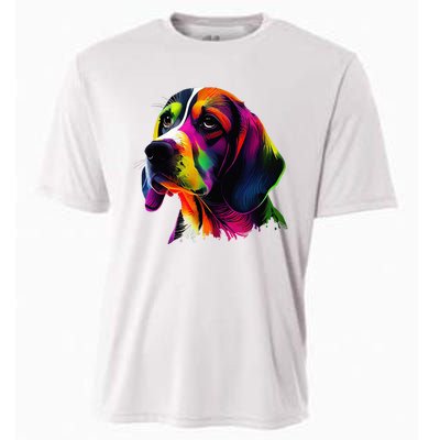 Beagle Lovers Pop Art Beagle Design Funny Beagle Cooling Performance Crew T-Shirt