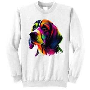 Beagle Lovers Pop Art Beagle Design Funny Beagle Sweatshirt