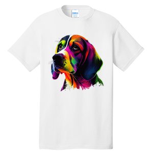 Beagle Lovers Pop Art Beagle Design Funny Beagle Tall T-Shirt