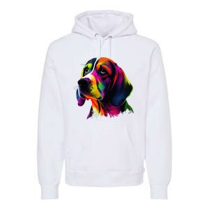 Beagle Lovers Pop Art Beagle Design Funny Beagle Premium Hoodie