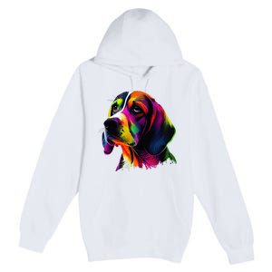 Beagle Lovers Pop Art Beagle Design Funny Beagle Premium Pullover Hoodie