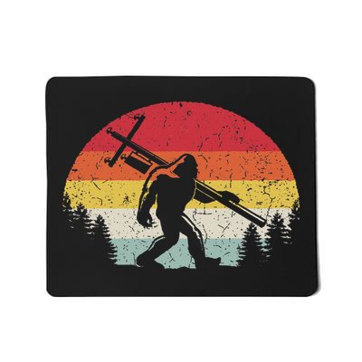 Bigfoot Lineman Power Electrician Funny Sasquatch Lineworker Mousepad