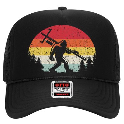 Bigfoot Lineman Power Electrician Funny Sasquatch Lineworker Trucker Hat