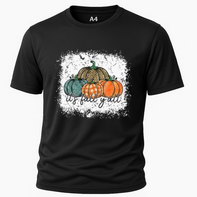 Bleached Leopard Pumpkin Autumn Its Fall Yall Thanksgiving Performance Shirt