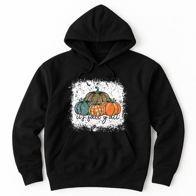Bleached Leopard Pumpkin Autumn Its Fall Yall Thanksgiving Hoodie