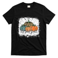 Bleached Leopard Pumpkin Autumn Its Fall Yall Thanksgiving T-Shirt