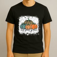 Bleached Leopard Pumpkin Autumn Its Fall Yall Thanksgiving T-Shirt
