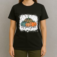 Bleached Leopard Pumpkin Autumn Its Fall Yall Thanksgiving T-Shirt