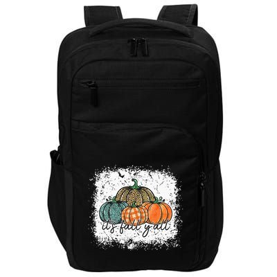 Bleached Leopard Pumpkin Autumn Its Fall Yall Thanksgiving Impact Tech Backpack