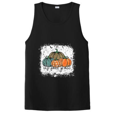Bleached Leopard Pumpkin Autumn Its Fall Yall Thanksgiving PosiCharge Competitor Tank