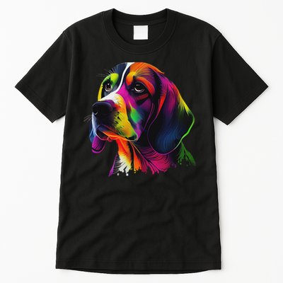Beagle Lovers Pop Art Beagle Design Funny Beagle Tall T-Shirt