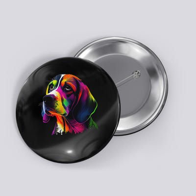 Beagle Lovers Pop Art Beagle Design Funny Beagle Button