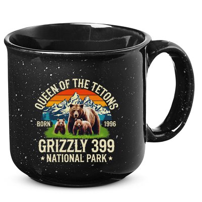 Bear Lovers Queen Of The Tetons Grizzly 399 National Park 15oz Campfire Ceramic Mug