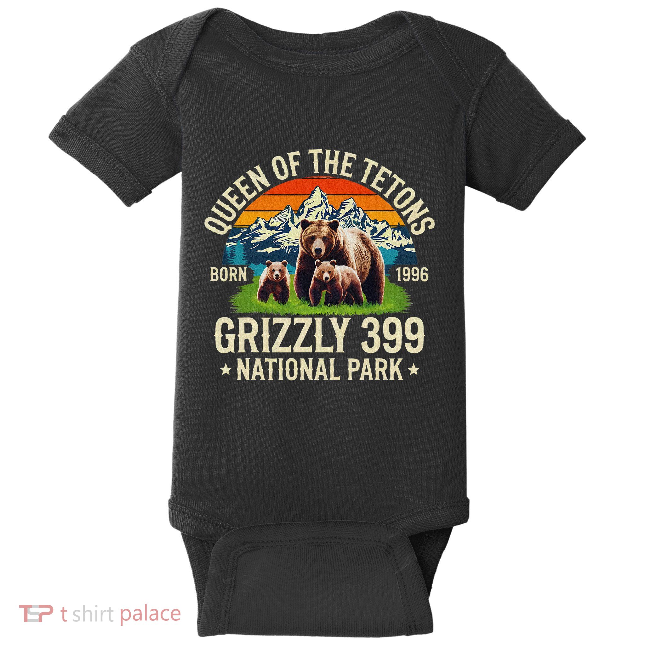 Bear Lovers Queen Of The Tetons Grizzly 399 National Park Baby Bodysuit