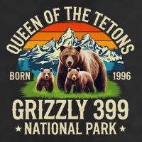 Bear Lovers Queen Of The Tetons Grizzly 399 National Park Cool Comfort Performance Bucket Hat