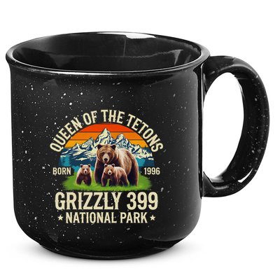 Bear Lovers Queen Of The Tetons Grizzly 399 National Park 15oz Campfire Ceramic Mug