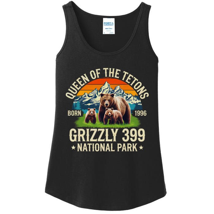 Bear Lovers Queen Of The Tetons Grizzly 399 National Park Ladies Essential Tank