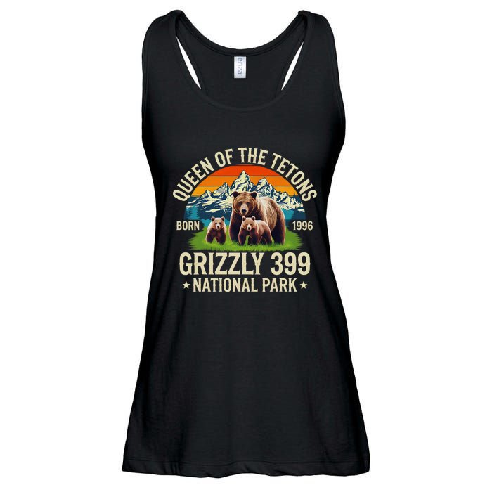 Bear Lovers Queen Of The Tetons Grizzly 399 National Park Ladies Essential Flowy Tank