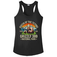 Bear Lovers Queen Of The Tetons Grizzly 399 National Park Ladies PosiCharge Competitor Racerback Tank