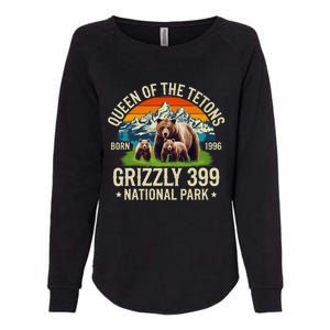 Bear Lovers Queen Of The Tetons Grizzly 399 National Park Womens California Wash Sweatshirt