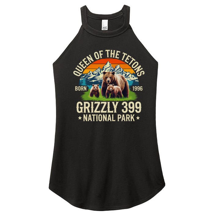 Bear Lovers Queen Of The Tetons Grizzly 399 National Park Women's Perfect Tri Rocker Tank