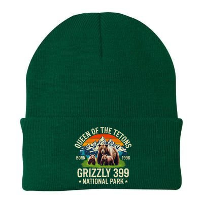 Bear Lovers Queen Of The Tetons Grizzly 399 National Park Knit Cap Winter Beanie