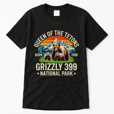 Bear Lovers Queen Of The Tetons Grizzly 399 National Park Tall T-Shirt