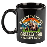 Bear Lovers Queen Of The Tetons Grizzly 399 National Park 11oz C Handle Ceramic Mug