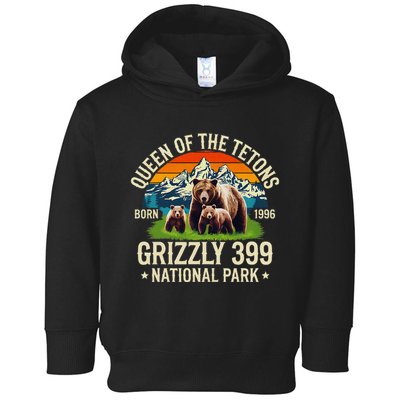 Bear Lovers Queen Of The Tetons Grizzly 399 National Park Toddler Hoodie