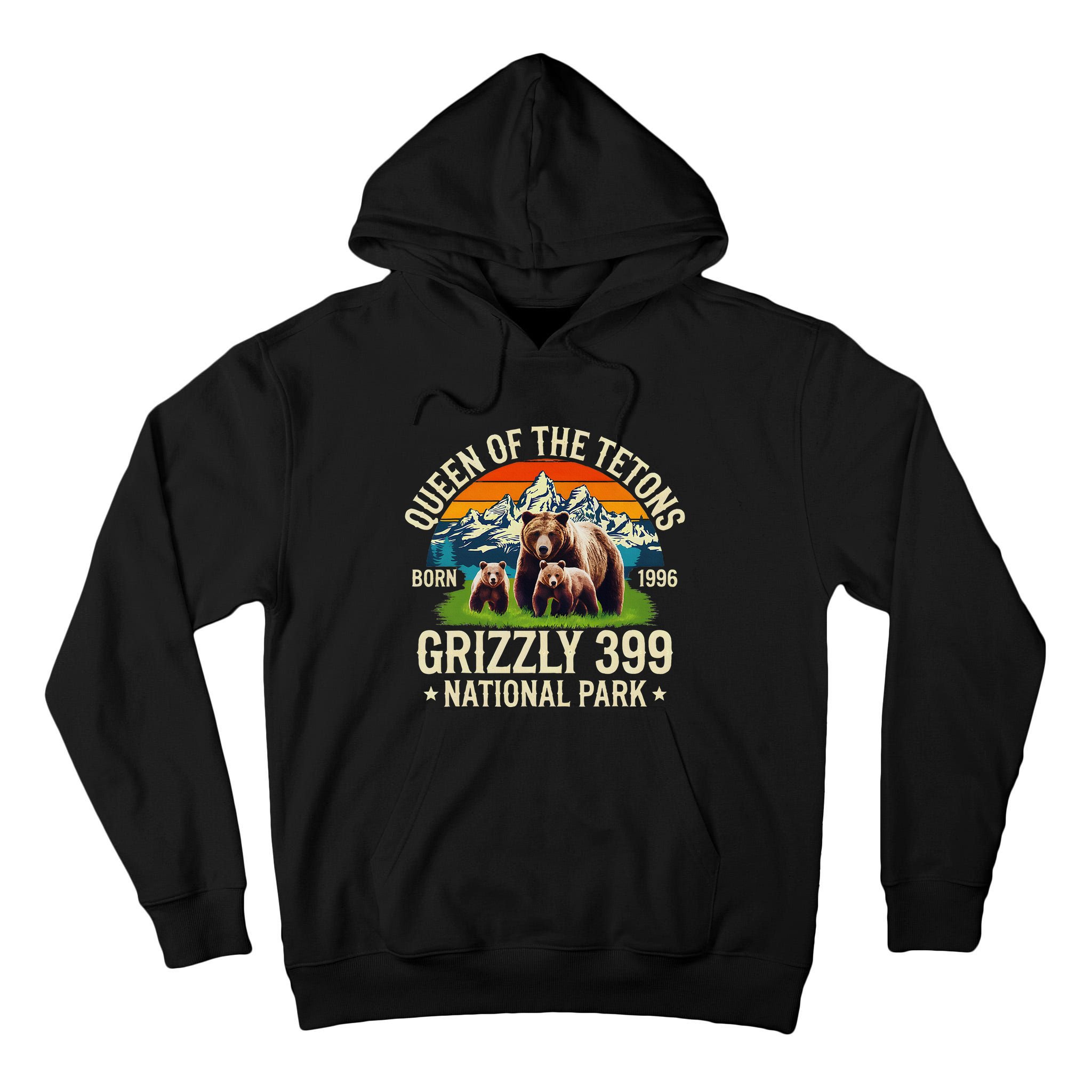 Bear Lovers Queen Of The Tetons Grizzly 399 National Park Tall Hoodie