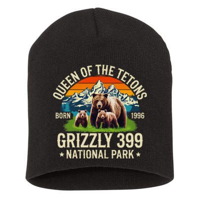 Bear Lovers Queen Of The Tetons Grizzly 399 National Park Short Acrylic Beanie