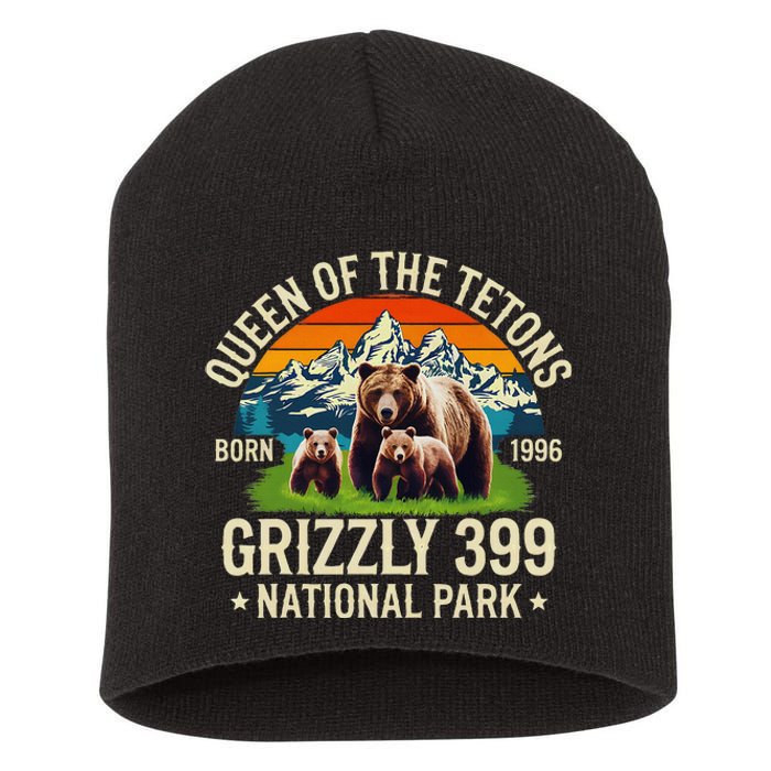 Bear Lovers Queen Of The Tetons Grizzly 399 National Park Short Acrylic Beanie