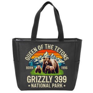 Bear Lovers Queen Of The Tetons Grizzly 399 National Park Zip Tote Bag