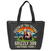 Bear Lovers Queen Of The Tetons Grizzly 399 National Park Zip Tote Bag