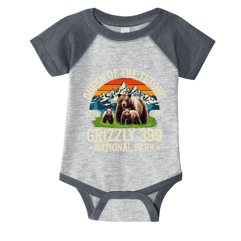 Bear Lovers Queen Of The Tetons Grizzly 399 National Park Infant Baby Jersey Bodysuit