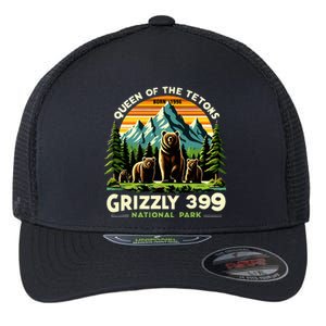 Bear Lovers Queen Of The Tetons Grizzly 399 National Park Flexfit Unipanel Trucker Cap