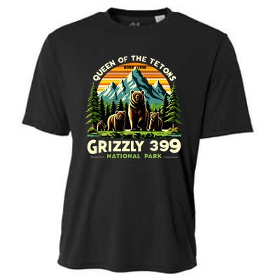 Bear Lovers Queen Of The Tetons Grizzly 399 National Park Cooling Performance Crew T-Shirt