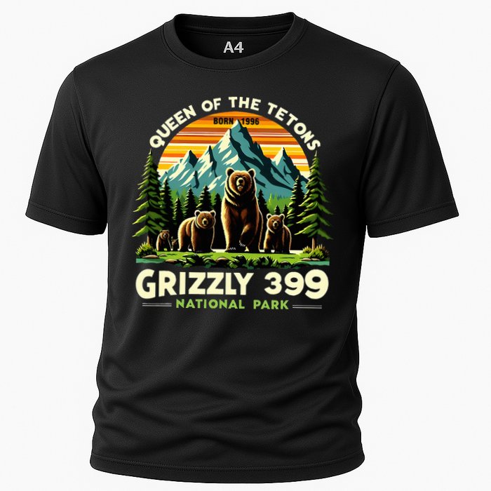 Bear Lovers Queen Of The Tetons Grizzly 399 National Park Cooling Performance Crew T-Shirt