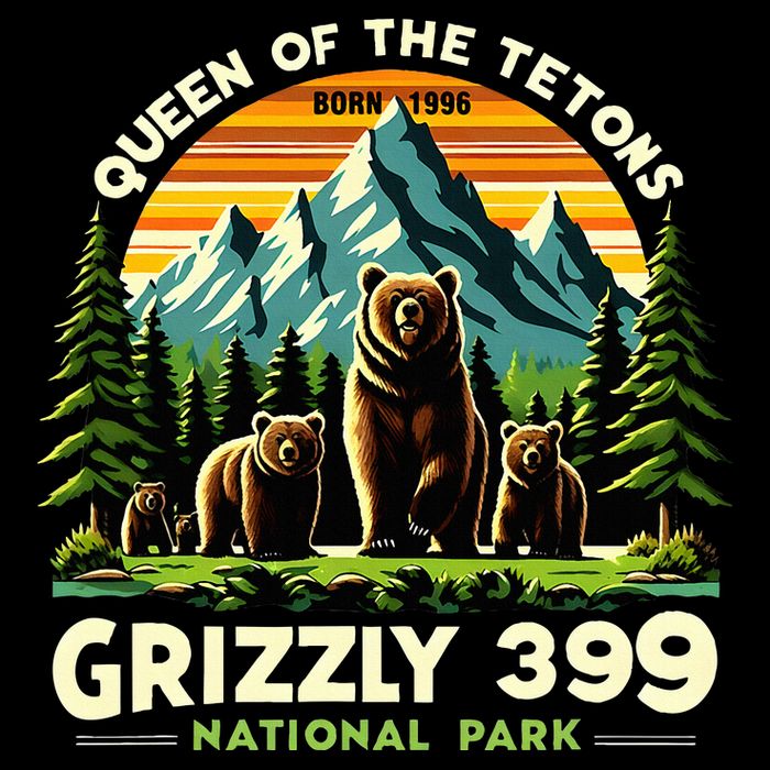 Bear Lovers Queen Of The Tetons Grizzly 399 National Park Cooling Performance Crew T-Shirt