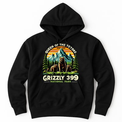 Bear Lovers Queen Of The Tetons Grizzly 399 National Park Hoodie