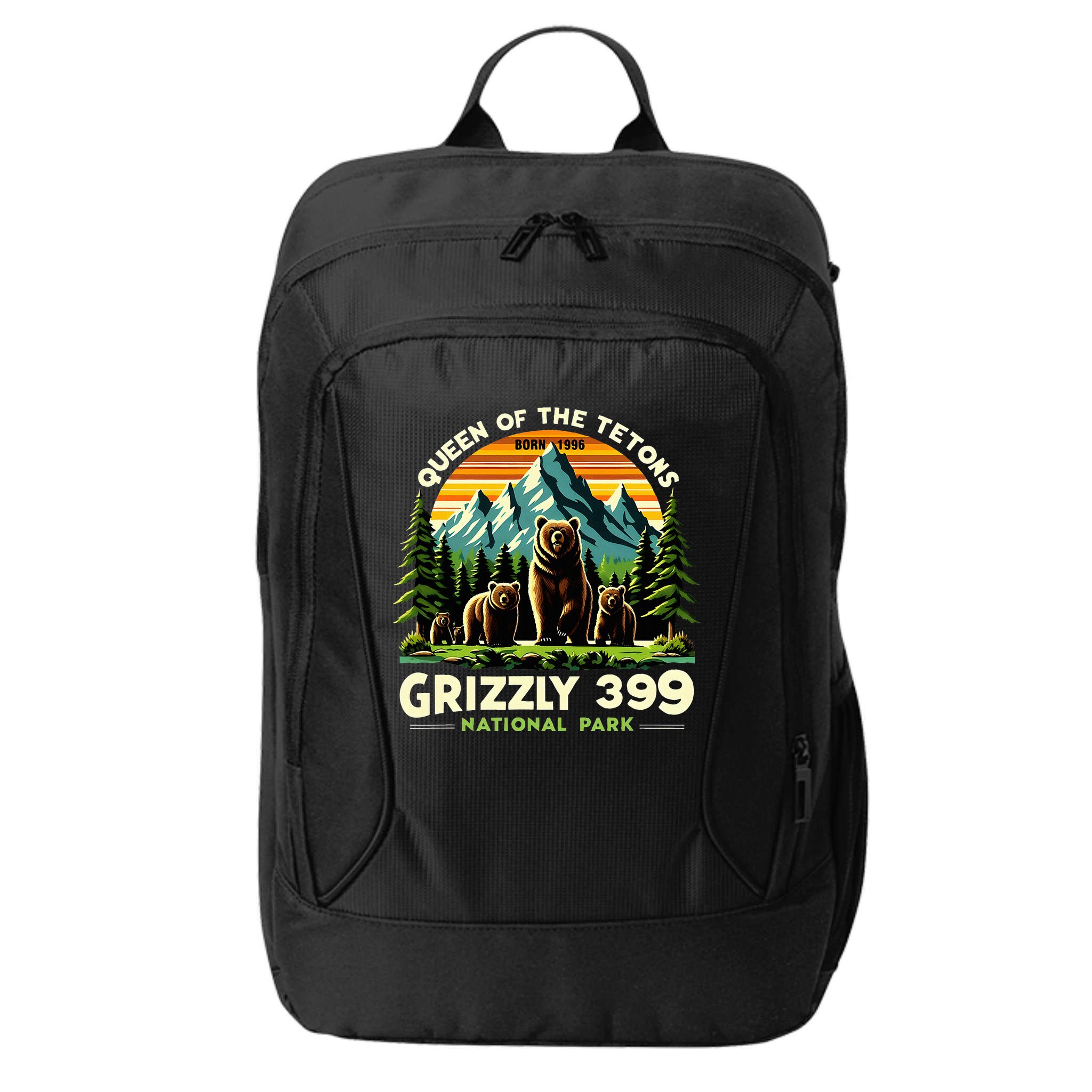 Bear Lovers Queen Of The Tetons Grizzly 399 National Park City Backpack