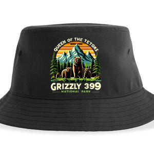 Bear Lovers Queen Of The Tetons Grizzly 399 National Park Sustainable Bucket Hat