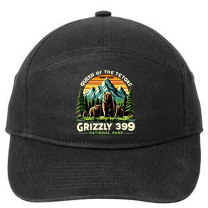 Bear Lovers Queen Of The Tetons Grizzly 399 National Park 7-Panel Snapback Hat