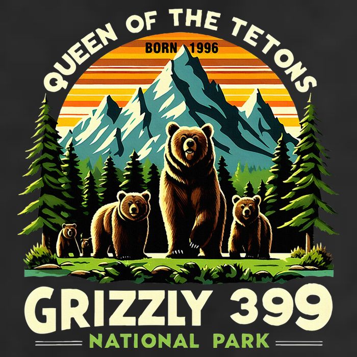 Bear Lovers Queen Of The Tetons Grizzly 399 National Park Adult Drive Performance Visor