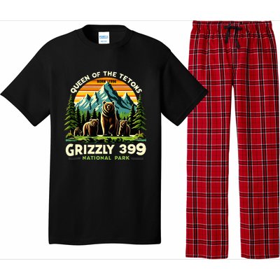 Bear Lovers Queen Of The Tetons Grizzly 399 National Park Pajama Set