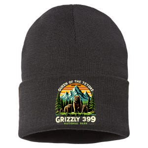 Bear Lovers Queen Of The Tetons Grizzly 399 National Park Sustainable Knit Beanie