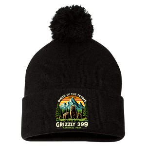 Bear Lovers Queen Of The Tetons Grizzly 399 National Park Pom Pom 12in Knit Beanie