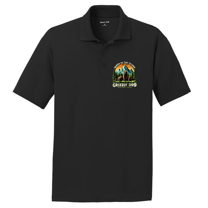 Bear Lovers Queen Of The Tetons Grizzly 399 National Park PosiCharge RacerMesh Polo